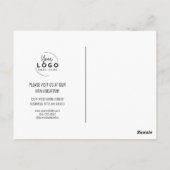 ビジネスロゴ移動案内カード ポストカード (裏面)