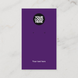 ビジネスロゴ紫のイヤリングディスプレイカード 名刺