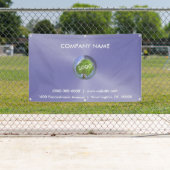 ビジネスロゴ紫色の屋外 横断幕 (インサイチュ)