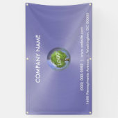 ビジネスロゴ紫色の屋外 横断幕 (縦)