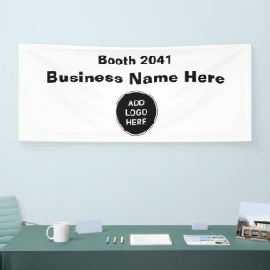 ビジネスロゴ編集可能なトレードショーバナー 横断幕