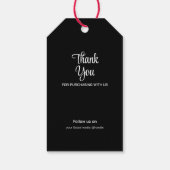 ビジネスロゴ編集可能QRコードブラックプライスラベル ギフトタグ (裏面)