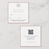 ビジネスロゴ美しいアポイントメントカード赤面ピンク スクエア名刺 (正面/裏面)