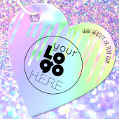 ビジネスロゴ虹色ドリップハート形状つるラベル フェイバータグ