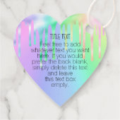 ビジネスロゴ虹色ドリップハート形状つるラベル フェイバータグ (裏面)