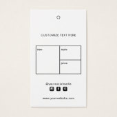 ビジネスロゴ衣料品ラベル価格つるラベル (正面)