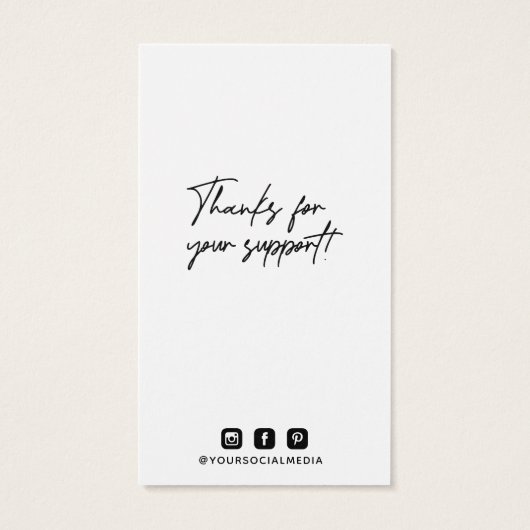 ビジネスロゴ衣料品ラベル価格つるラベル (裏面)