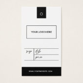 ビジネスロゴ衣料品ラベル価格つるラベル (正面)