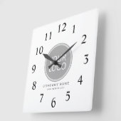 ビジネスロゴ販促事業会社 スクエア壁時計 (傾斜)