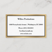 ビジネスロゴ金ゴールド写真 名刺 (裏面)