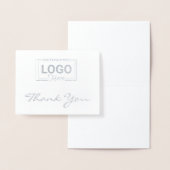 ビジネスロゴ銀箔サンキューカード 箔カード (ディスプレー)