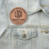 ビジネスロゴ銅色プラスチック従業員 名札 (インサイチュ)