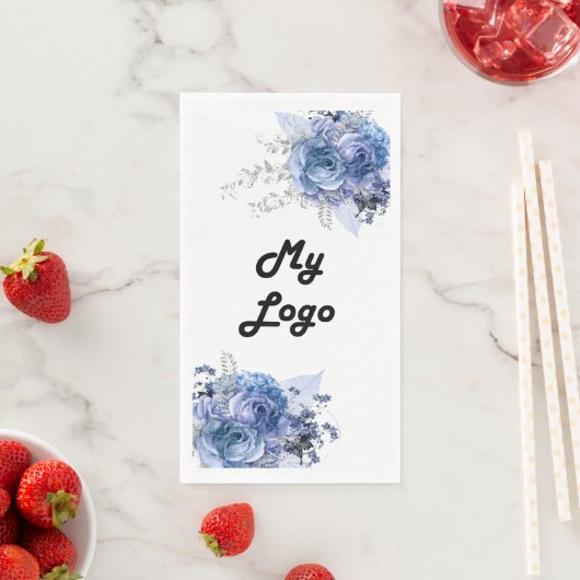 ビジネスロゴ青い花模様ブランドの色 (インサイチュ)