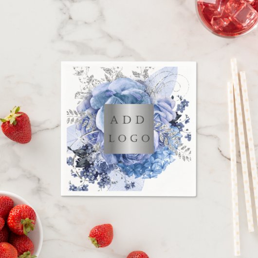 ビジネスロゴ青花模様 スタンダードカクテルナプキン (インサイチュ)