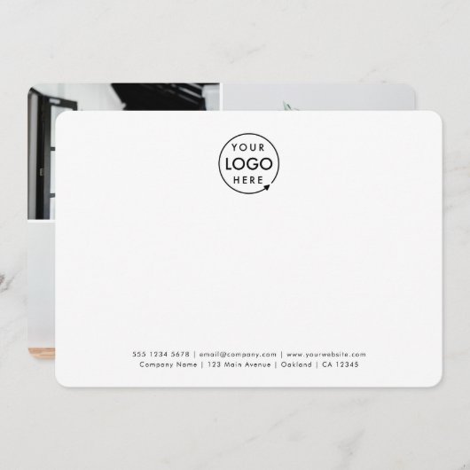 ビジネスロゴ4フォトコラージュプロフェッショナル ノートカード (正面/裏面)