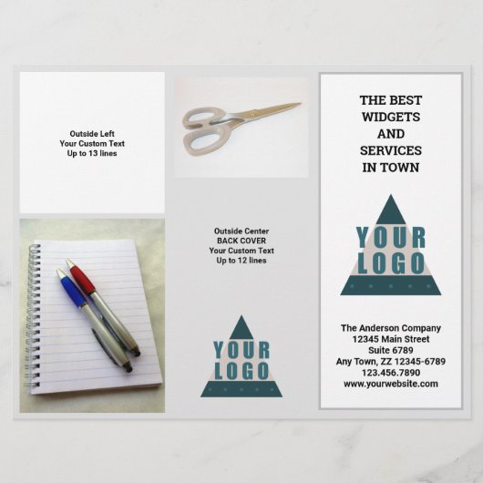 ビジネスロゴ5フォトプロモトリフォーブパンフレット (正面)