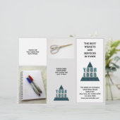 ビジネスロゴ5フォトプロモトリフォーブパンフレット (スタンド正面)