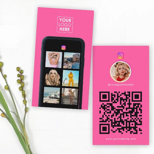 ビジネスロゴ7フォトグリッドソーシャルメディアQRコード 名刺