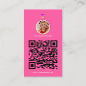 ビジネスロゴ7フォトグリッドソーシャルメディアQRコード 名刺 (裏面)