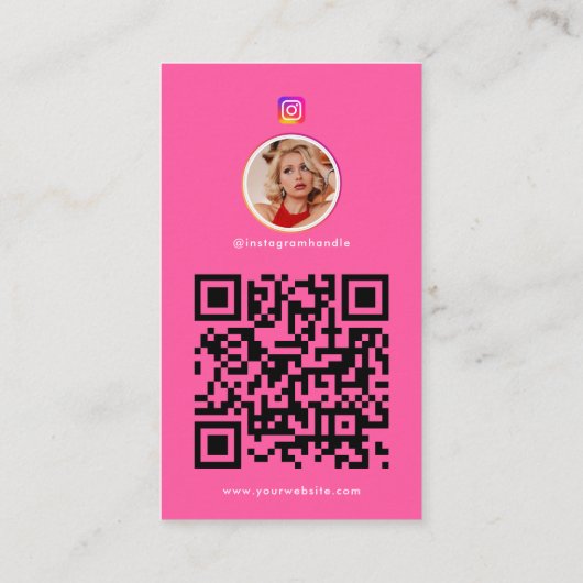 ビジネスロゴ7フォトグリッドソーシャルメディアQRコード 名刺 (裏面)