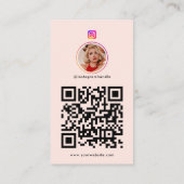 ビジネスロゴ7フォトグリッドソーシャルメディアQRコード 名刺 (裏面)