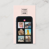 ビジネスロゴ7フォトグリッドソーシャルメディアQRコード 名刺 (正面)