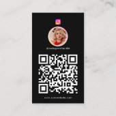 ビジネスロゴ7フォトグリッドソーシャルメディアQRコード 名刺 (裏面)