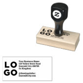 ビジネスロゴ7行差出人住所 ラバースタンプ (押印)