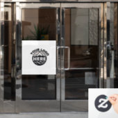 ビジネスロゴ | ここにロゴを追加 カスタム企業ロゴ ウィンドウサイン (オフィスドア)