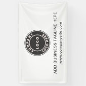 ビジネスロゴ・ウェブサイトカスタム会社 横断幕 (縦)