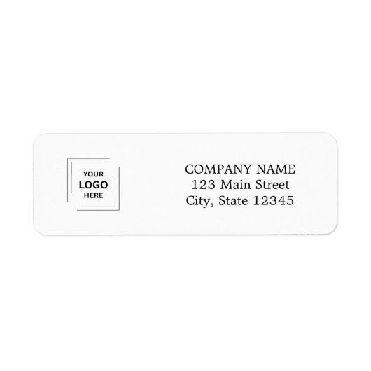 ビジネスロゴ | オーダーメイド 会社用 返送先住所 ラベル (正面)
