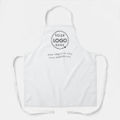 ビジネスロゴ |クモダンレミニマルン白 エプロン (正面)