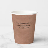 ビジネスロゴ |クラフ素朴トシンプルミニマルカスタム 紙コップ (裏面)