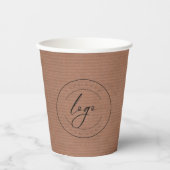 ビジネスロゴ |クラフ素朴トシンプルミニマルカスタム 紙コップ (正面)