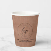 ビジネスロゴ |クラフ素朴トモダンプロフェッショナル 紙コップ (正面)