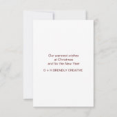 ビジネスロゴ クリスマスツリー ホリデー ノートカード (裏面)