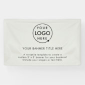 ビジネスロゴ |グモダンレーミニマル5'バナー 横断幕 (横)