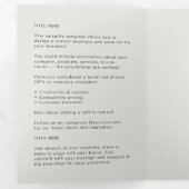 ビジネスロゴ | グレープライスリスト3折パンフレット 三つ折りカード (内部最初)