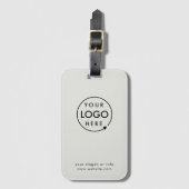 ビジネスロゴ |グレーモダンプロフェッショナル旅行 ラゲッジタグ (正面縦)
