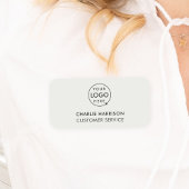 ビジネスロゴ |シルバーモダングレースケール社員 名札