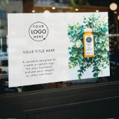 ビジネスロゴ | シンプルな白のミニマル写真 ウィンドウサイン