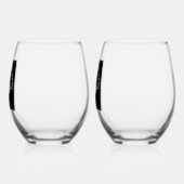 ビジネスロゴ ステムなしワイングラス (左)