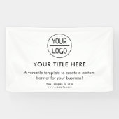 ビジネスロゴ |ネイビーブループロフェッショナル5'バナー 横断幕 (横)