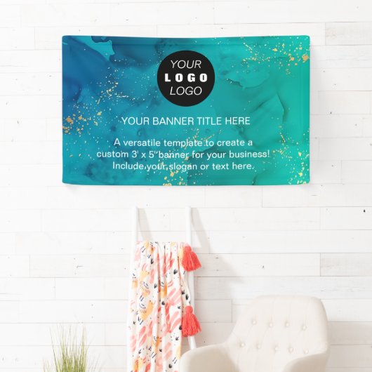 ビジネスロゴ |ネイビーブループロフェッショナル 横断幕 (インサイチュ)