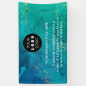 ビジネスロゴ |ネイビーブループロフェッショナル 横断幕 (縦)