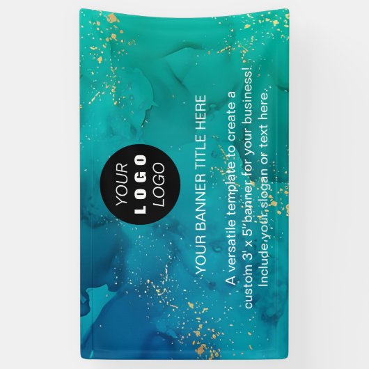 ビジネスロゴ |ネイビーブループロフェッショナル 横断幕 (縦)