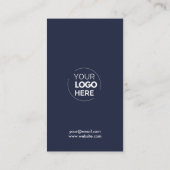 ビジネスロゴ |ネイビープロフェッショナル会社ロイヤリティ ロイヤリティカード (裏面)