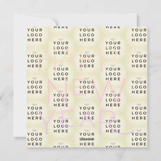 ビジネスロゴ |ハッピーニューイヤーモダンカスタム シーズンカード (裏面)