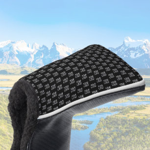 ビジネスロゴ  ハーフスタイリッシュステップパターン ゴルフヘッドカバー