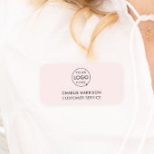 ビジネスロゴ |ピンクモダンの社員スタッフ 名札